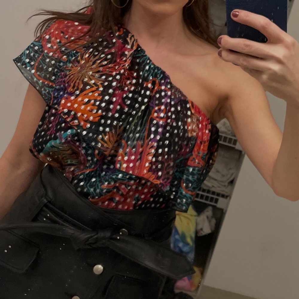 DUNDAS Multicolor Ruffle Top - Picture 2 of 10